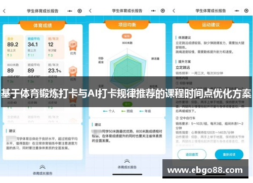 基于体育锻炼打卡与AI打卡规律推荐的课程时间点优化方案